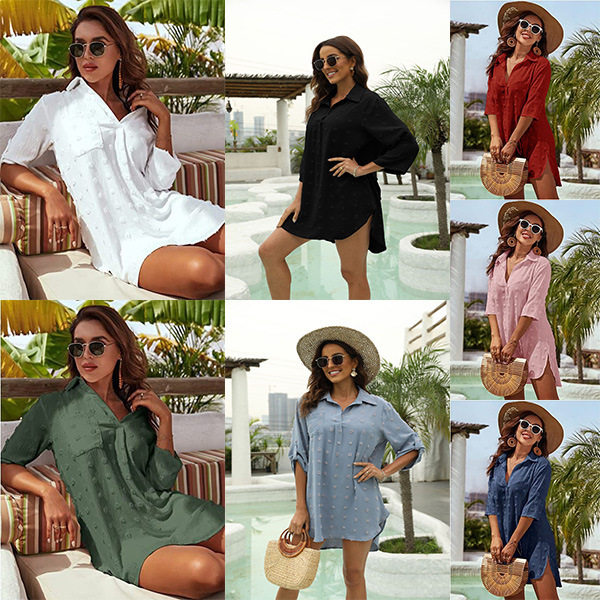 shirt tops streetwear casual shirts tee新款欧美衬衫 雪纺提花
