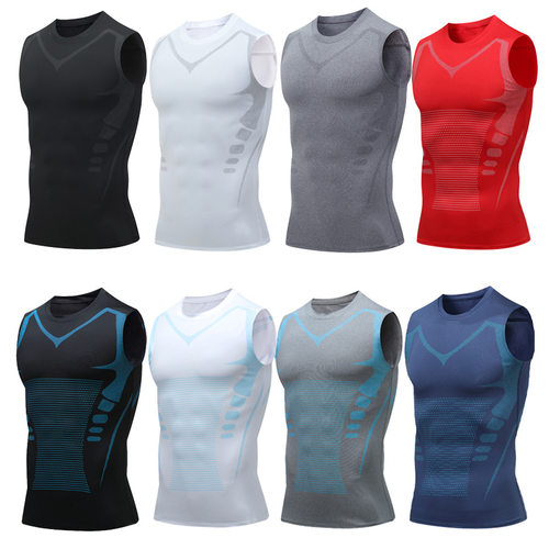 compression tank tops gym workout fitness vest男士运动背心男