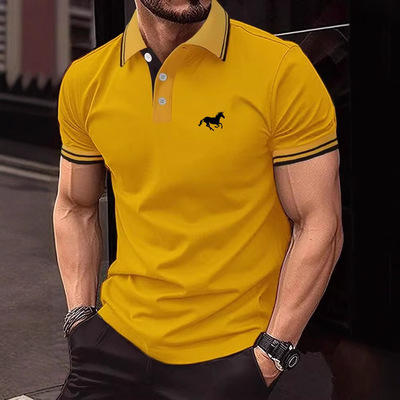 new mens t-shirt classic short sleeved polo shirt summer man