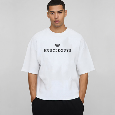 male crossfit tshirt men Gym Boxy fit肌肉型男运动T恤短袖tops