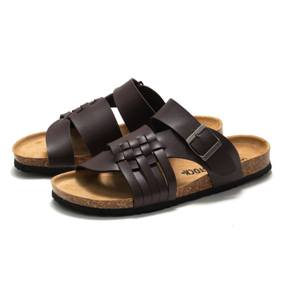 Men Cork Slide Sandals Flipflops Slippers Outdoor男外穿拖鞋