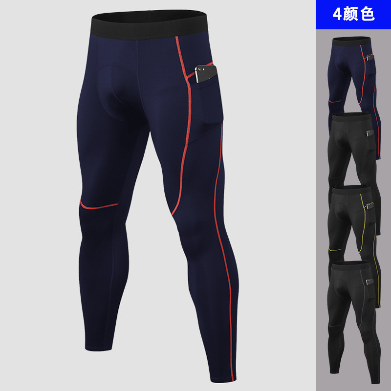 Gym Men Pocket Leggings男裤Man Compression Pant Male Leggins