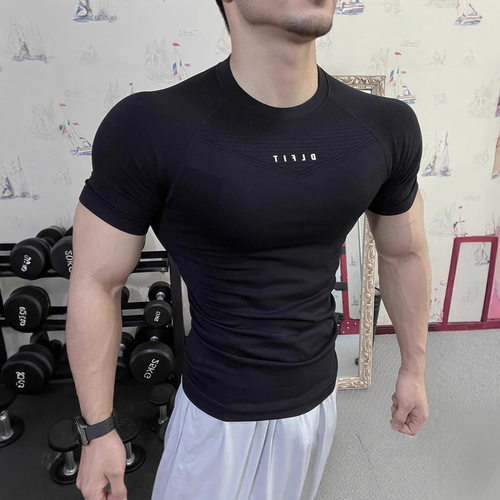 Quick Dry T-Shirt Shirt Compression Tee Tops男士速干短袖T恤