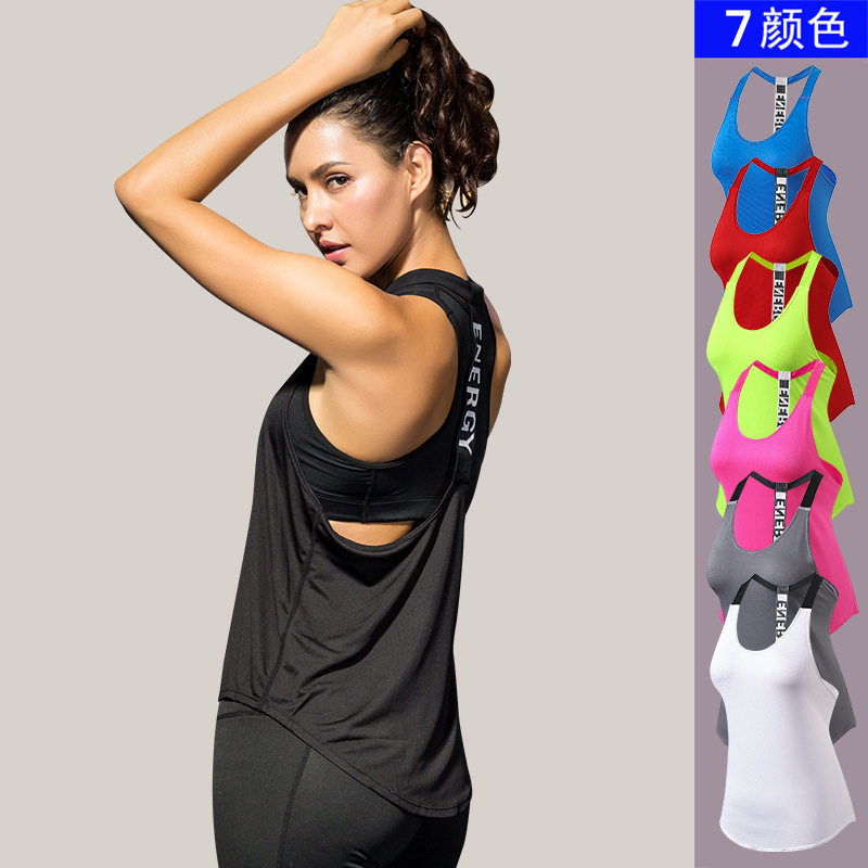 Women Compression Gym Tops Sexy Sports Running Yoga Jog Vest