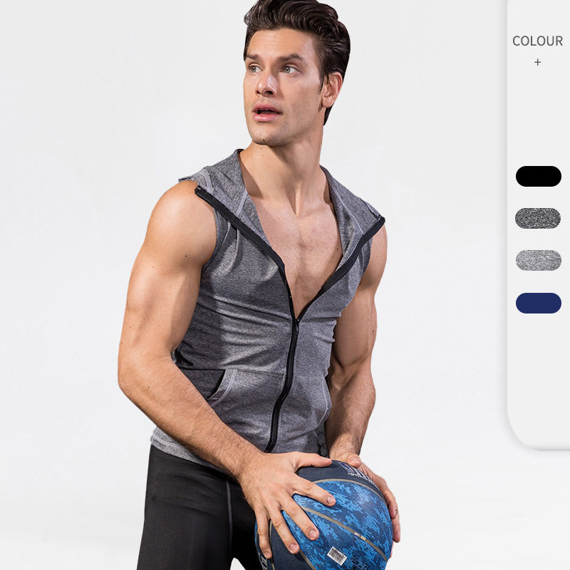 Men Gym Compression Vest Man Tank Top男背心马甲无袖waistcoat