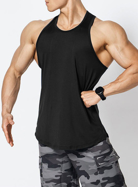 gym men's vest肌肉新款男士运动休闲跑步健身锻炼篮球棉弹力透气