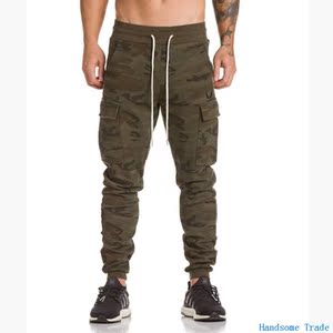 Gym Men Pants man Trousers健身男士新款弹力跑步训练健身户外运