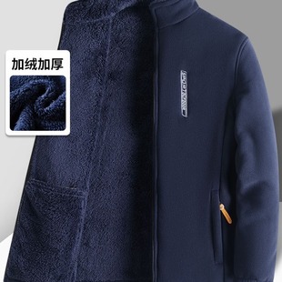 men jacket outdoor zip coat摇粒绒外套秋冬季保暖内胆加绒加厚