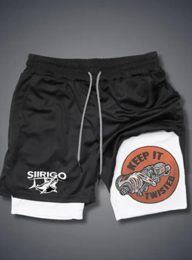 短裤男anime compression shorts men's workout gym running