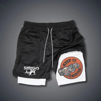 短裤男anime compression shorts men's workout gym running