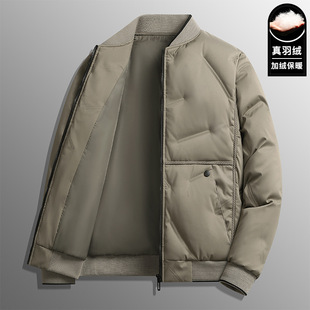 winter men down jacket warm coat棒球领羽绒服男短款冬季加厚
