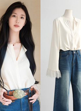 Women's Shirts 2026 Fashion Matching Long Sleeve Flip Collar