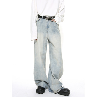 denim pants male 男new man jeans men leg 牛仔裤 wide