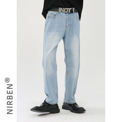 men baggy jeans man pantsnirn牛仔   基础款经典多色可选 韩版