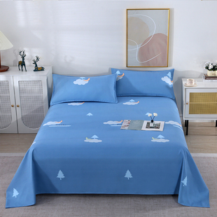 A类加厚纯棉床单单件1.5床2026款全棉宿舍单人被单枕套三件套四季