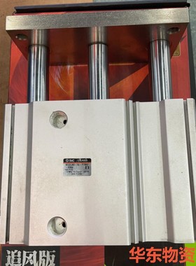 拆机日本SMC导柱气缸MGQL80-30 1台  行程可改至