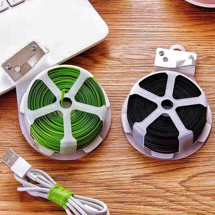 理线带绑线器包塑铁丝园林苗木扎线带切割刀捆绑绳固定夹束线扎带,收纳整理,理线器/集线器/绕线器,淘宝优惠券,粉丝福利购,淘宝优惠卷