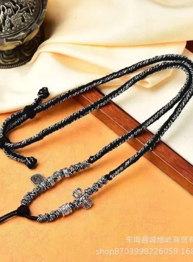 手工编织吊坠挂绳可挂唐卡扎基拉姆男女民族风复古百搭调节项链绳