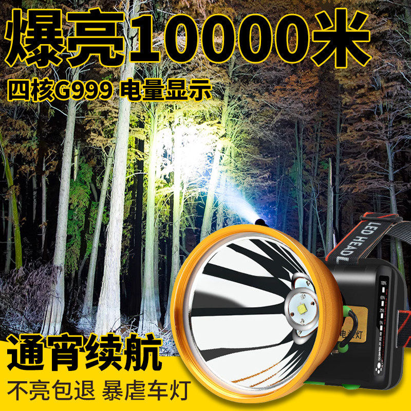 头戴式头灯强光充电超亮超长续航照明矿灯感应夜钓鱼赶海专用电筒,户外/登山/野营/旅行用品,头灯,淘宝优惠券,粉丝福利购,淘宝优惠卷