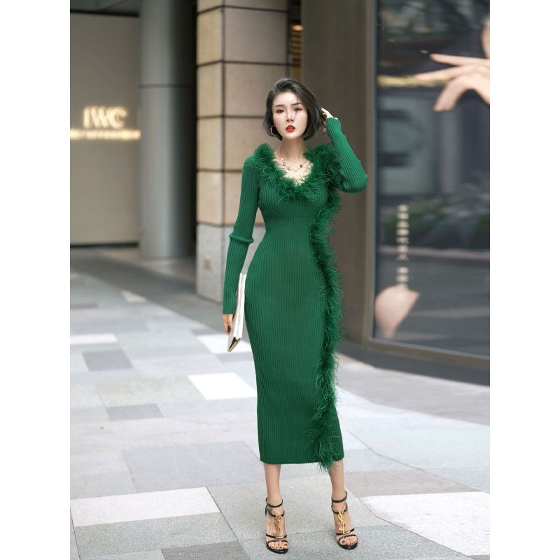 XULU原创简约纯色连衣裙