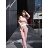 阔腿裤 休闲长袖 三件套 上衣套装 XULU原创简约纯色瑞士绒运动时尚