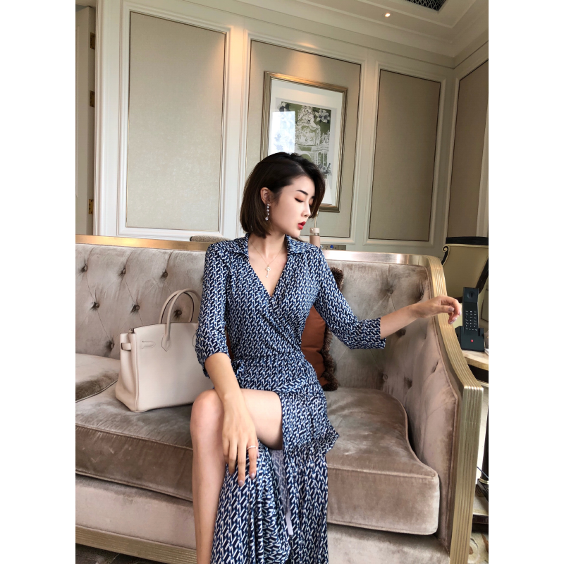 复古气质冰丝针织千鸟格