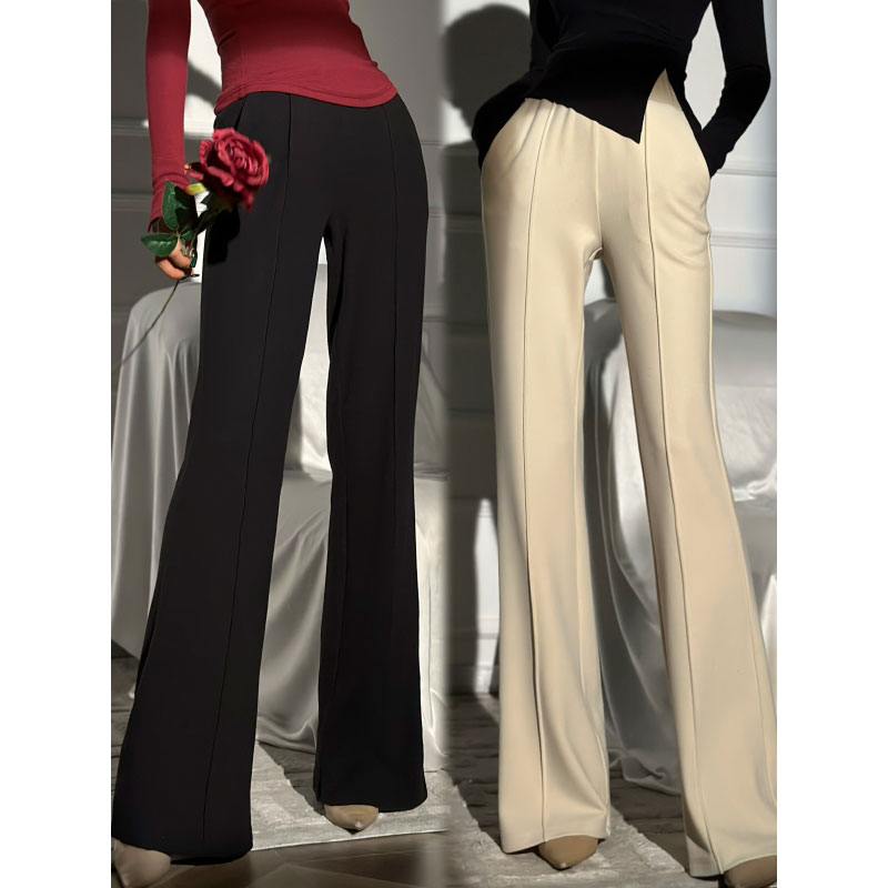 XULU原创纯色长裤修身显腿长