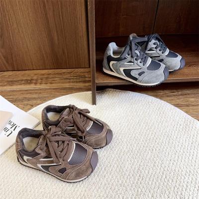 【香港秀才】2026冬款复古加棉男女童运动鞋保暖阿甘鞋儿童德训鞋