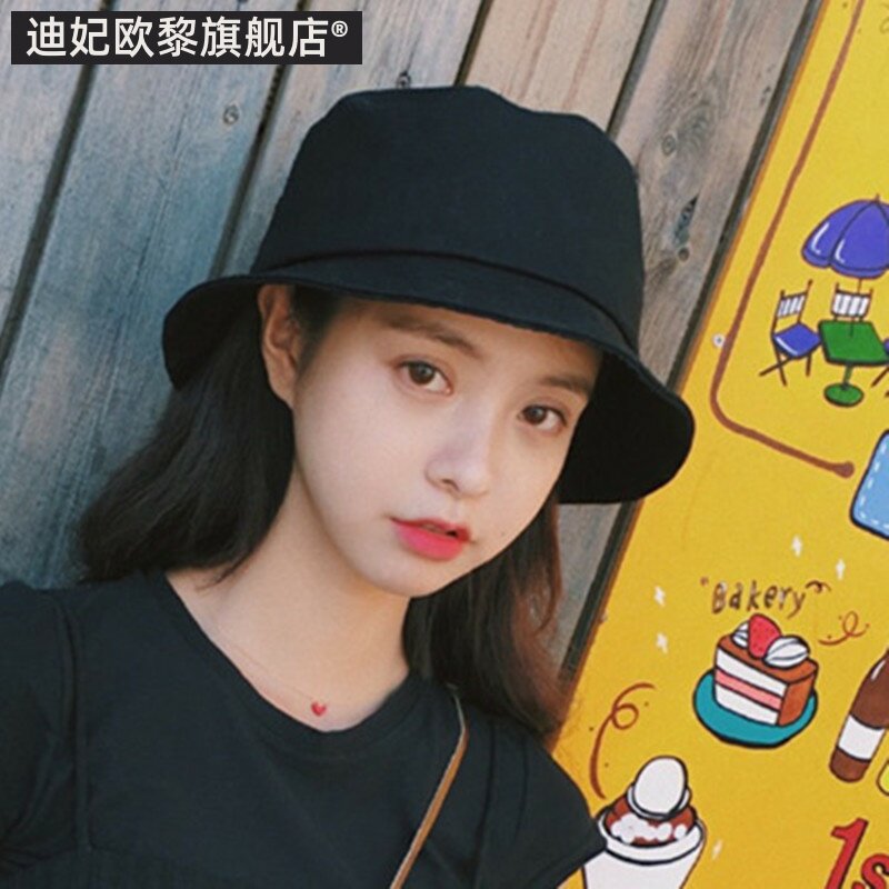 网红纯色原宿情侣日系文艺渔夫帽