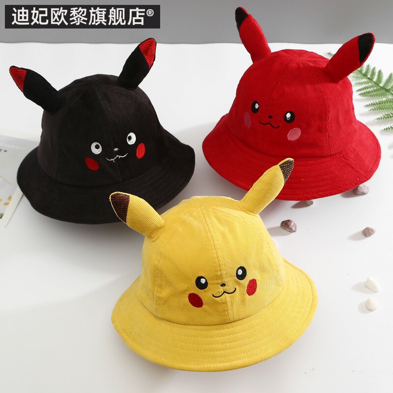 遮阳帽卡通灯心绒软萌儿童帽子