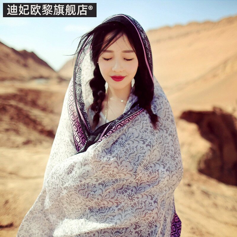 复古民族风海边春秋沙漠围巾披肩
