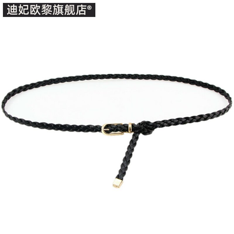 时尚编织女士连衣裙简约细腰带