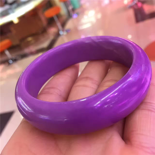 美国紫云母石手镯手链吊坠时尚宝石手镯天然香芋色当下流行款