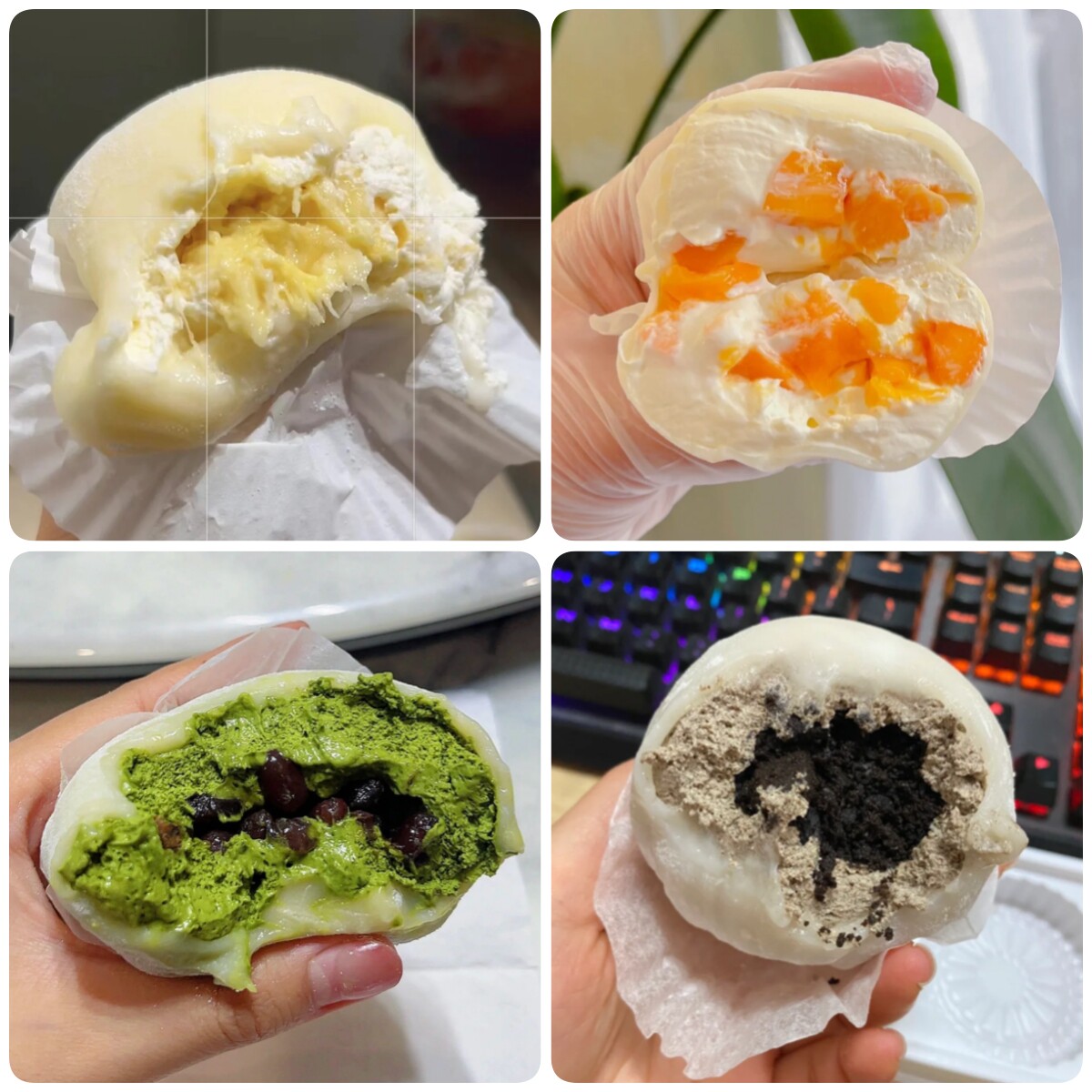 【顺丰包邮雪媚娘大福】动物奶油糯叽叽麻薯甜品芒果榴莲冰皮蛋糕