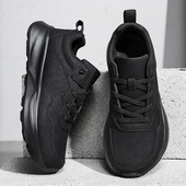 秋冬黑色防水运动休闲鞋 男士 宽头特大码 邓氏鱼6E宽楦男鞋 加绒棉鞋