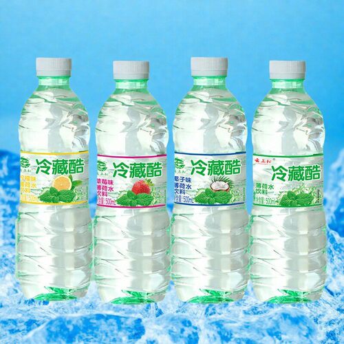 冷藏酷薄荷水清凉饮料草莓柠檬味