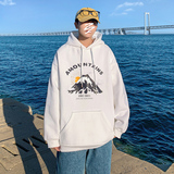 Y108P32港风外景青年学生宽松连帽套头卫衣雪山印花卫衣，男装卫衣，电商A050