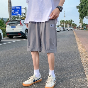 K1620 P24 外景 冰丝宽松加大码休闲蝴蝶印花学生港风五分裤短裤图片