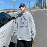 Y003P45港风外景月球印花假两件卫衣宽松休闲学生情侣港风青年，男装卫衣，电商A050