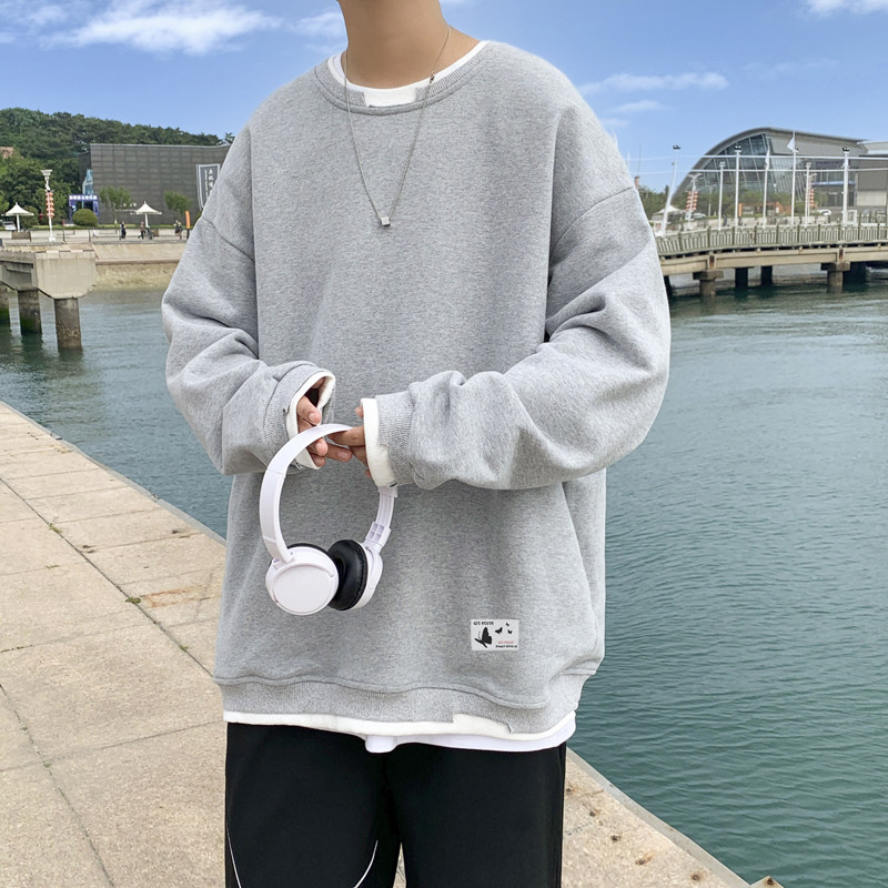 Y001P42港风外景休闲宽松假两件蝴蝶印花港风情侣休闲学生卫衣,男装卫衣,电商A050