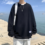 Y001P42港风外景休闲百搭宽松港风情侣学生蝴蝶印花假两件卫衣，男装卫衣，电商A050