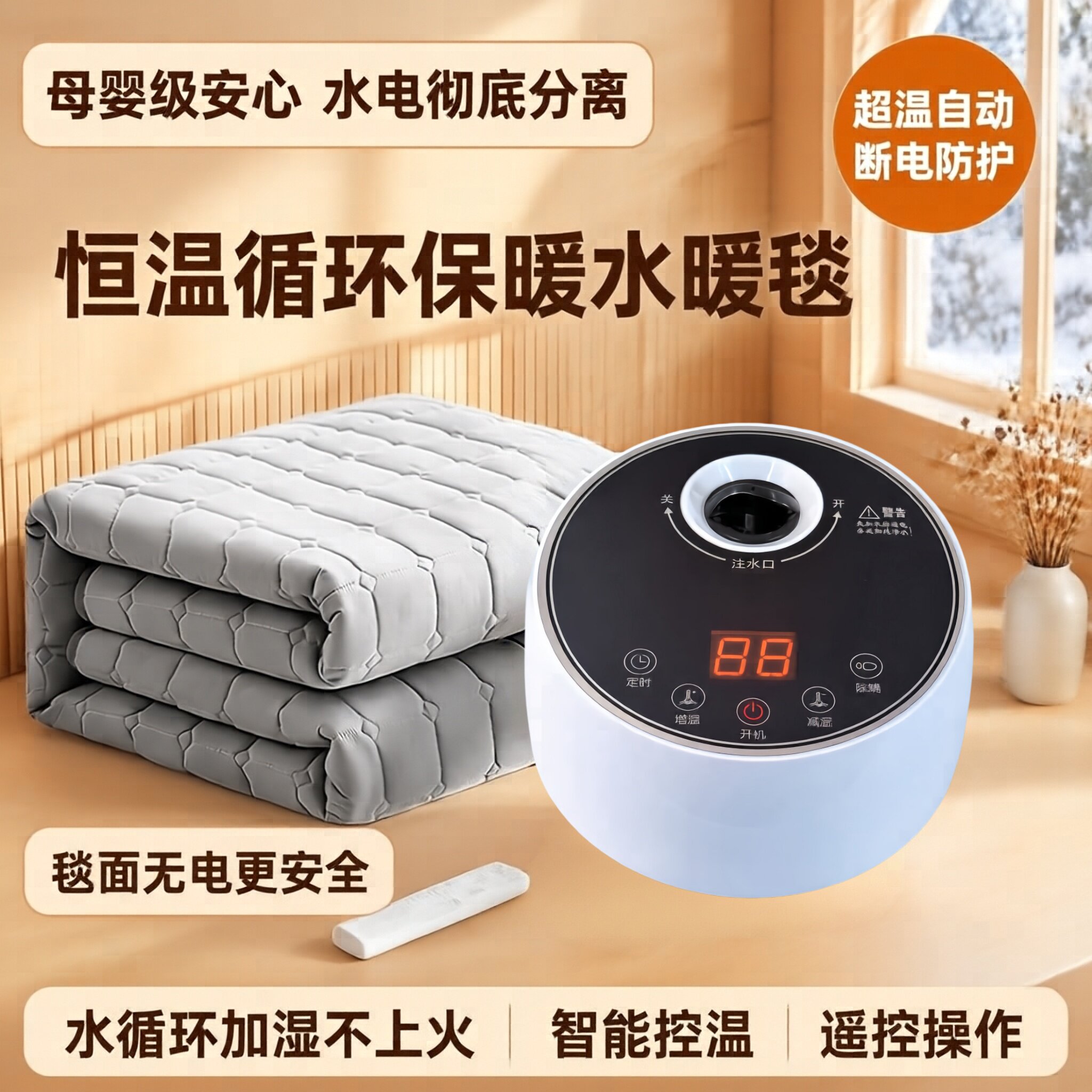 东晗水暖毯水循环恒温双控
