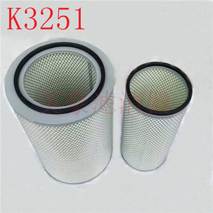 K3251空气滤芯适用德龙3000华菱重卡欧曼红岩金龙宇通3250空滤