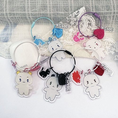 PLAVE虚拟男团卡通钥匙扣钢圈钥匙环包包耳机挂件配件周边