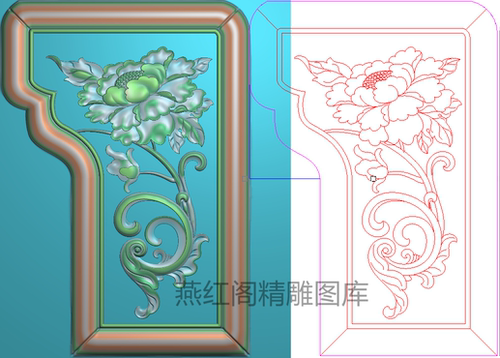 精雕图花鸟沙发牡丹花扶手前浮雕花开富贵扶手前柱子牡丹181x260