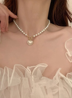 项链颈链爱心轻奢锁骨链
