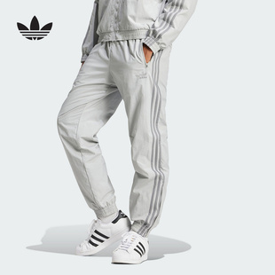 阿迪达斯2025春季新款男子梭织长裤休闲束脚运动裤宽松舒适JD0425