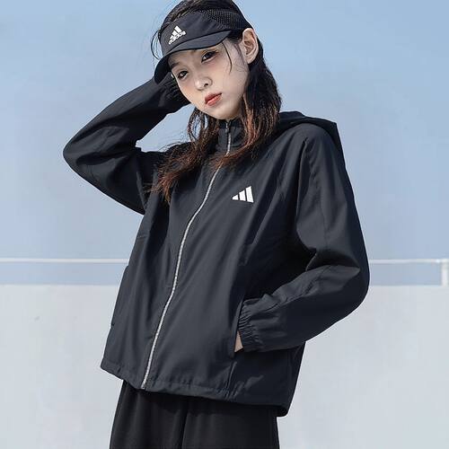 阿迪达斯梭织外套女春季