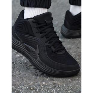 Nike耐克鞋子厚底篮球鞋春季新款运动鞋轻便男鞋黑色跑步鞋IH1105