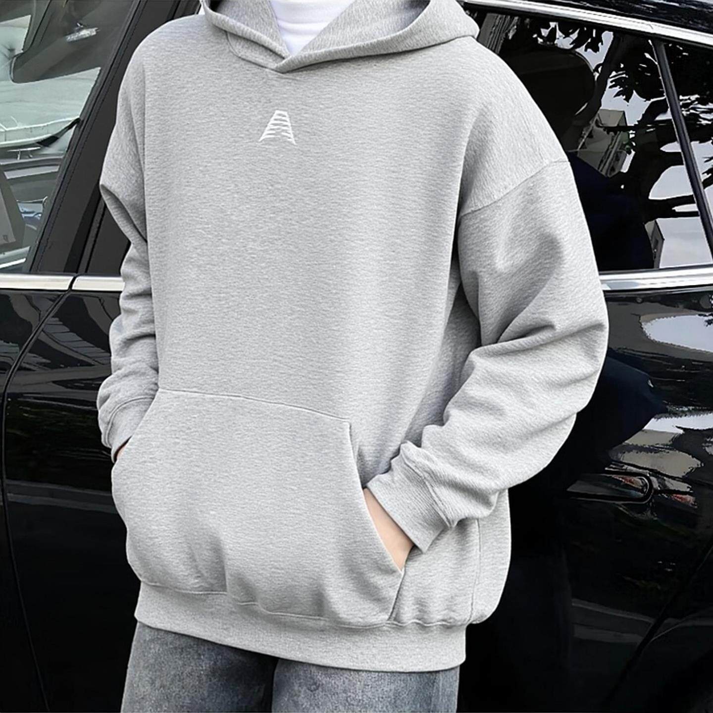 阿迪达斯卫衣男秋季新款美式宽松运动服连帽纯棉复古套头衫外套